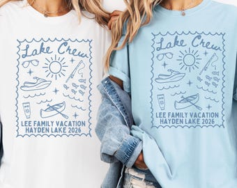 Comfort Colors family lake trip shirt, Custom family reunion tshirt,  Matching group lake vacation t shirt, Personalized lake crew tee
