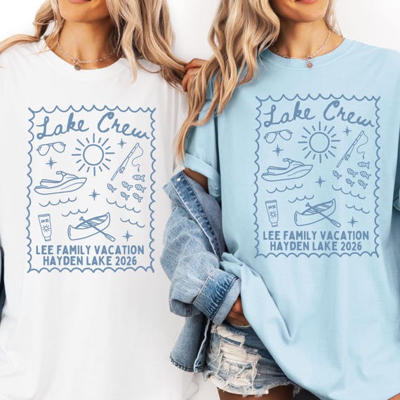 Comfort Colors family lake trip shirt, Custom family reunion tshirt,  Matching group lake vacation t shirt, Personalized lake crew tee