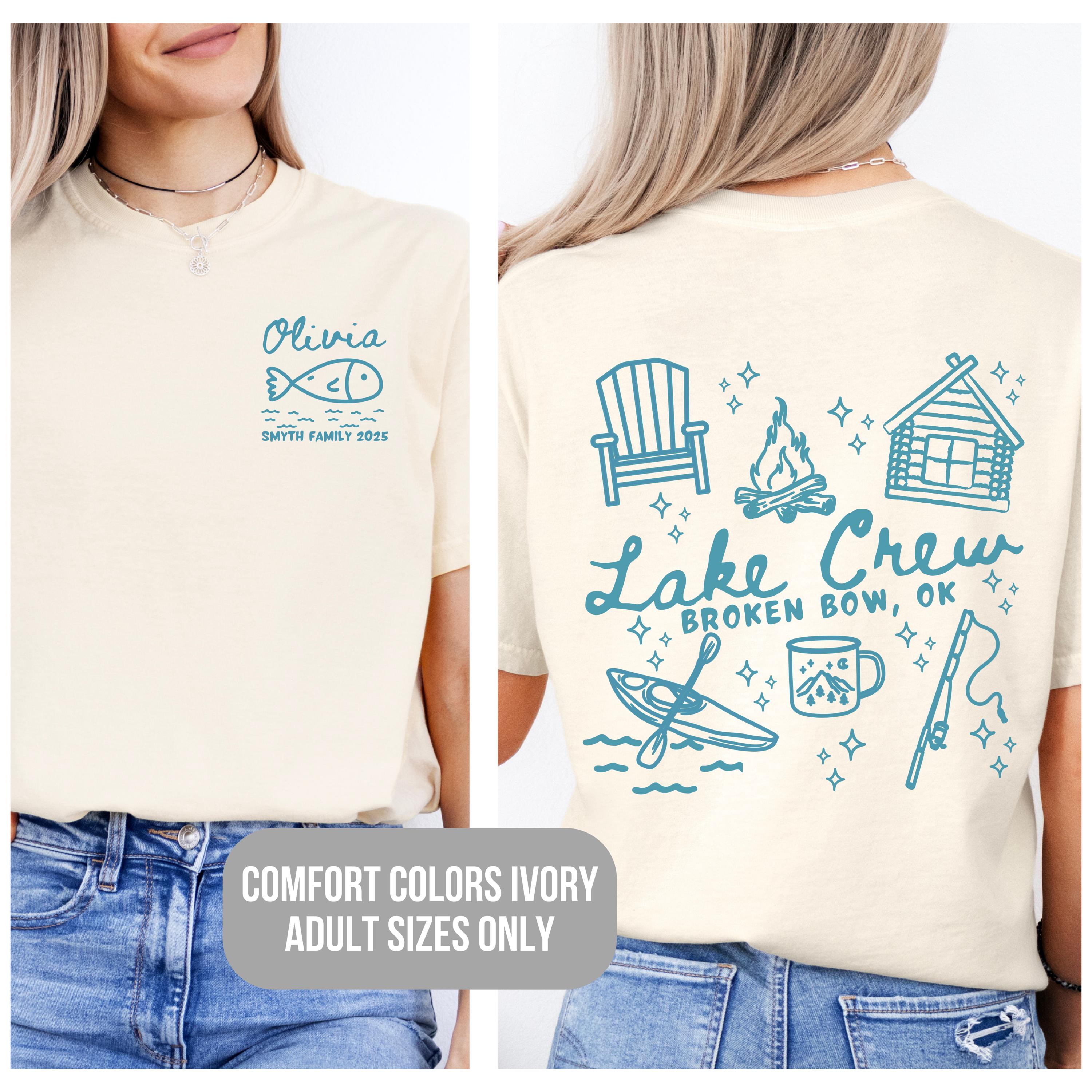 Comfort Colors family lake trip shirt Matching group family lake vacation t shirt Personalized lake crew tshirt Custom Summer 2025 vacation