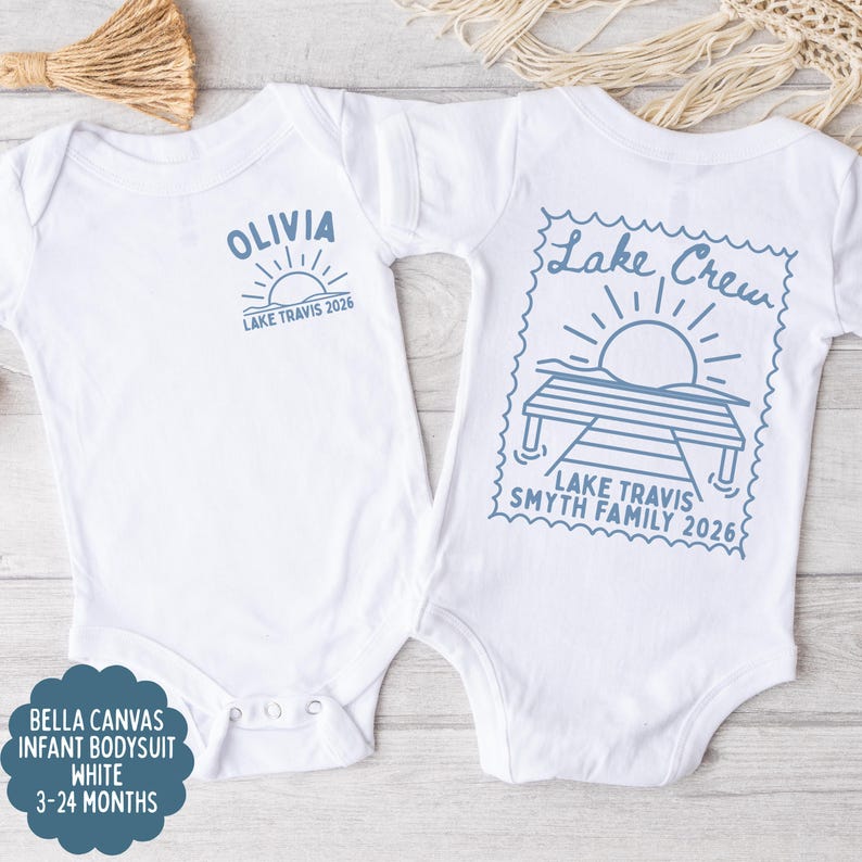 Comfort Colors family lake trip shirt Matching group family lake vacation t shirt Personalized lake crew tshirt Custom Summer 2026 vacation White bodysuit