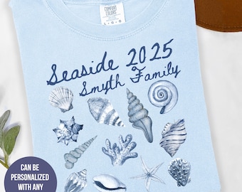 Comfort Colors family beach vacation shirt Custom friend group beach trip t shirt Personalized Seaside Florida tshirt Summer 2025 vacation