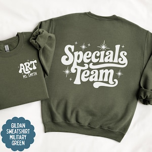 Comfort Colors art teacher shirt, Custom Specials Team tshirt, Group matching back to school sweatshirt, First day of school t shirt 画像 5