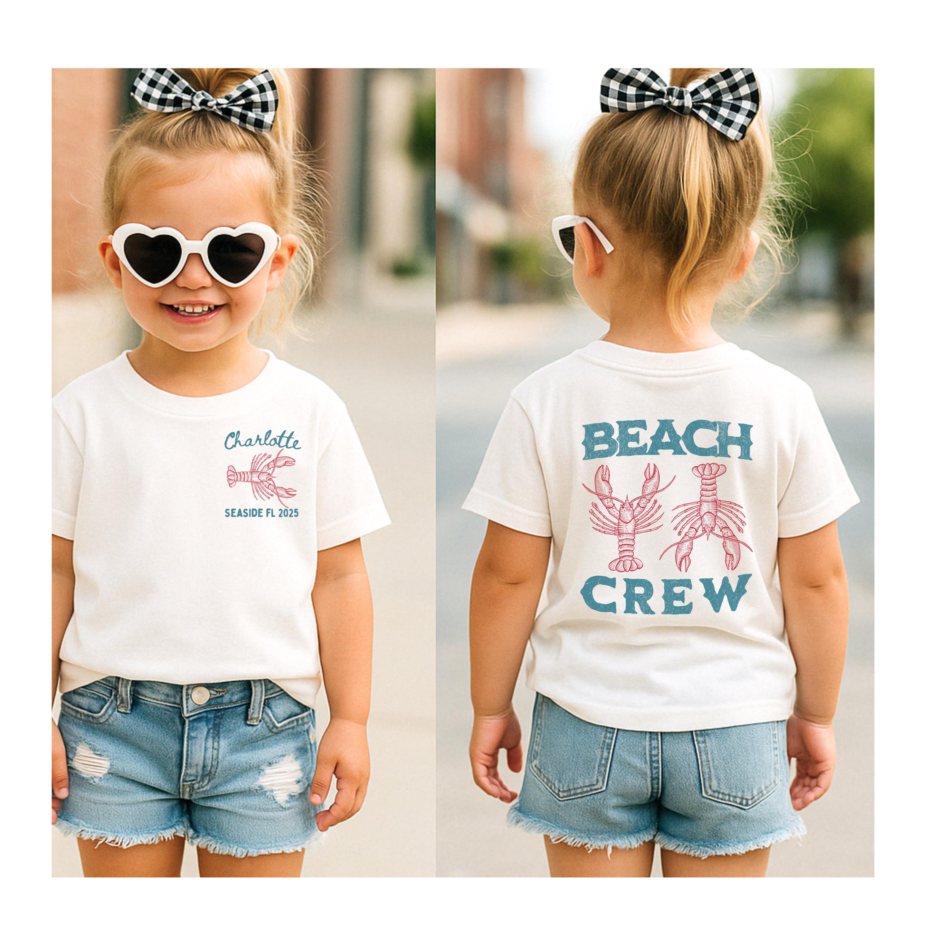 Custom family beach trip shirt Matching group family beach vacation shirt Personalized beach crew tshirt Comfort Colors Summer 2025 vacation
