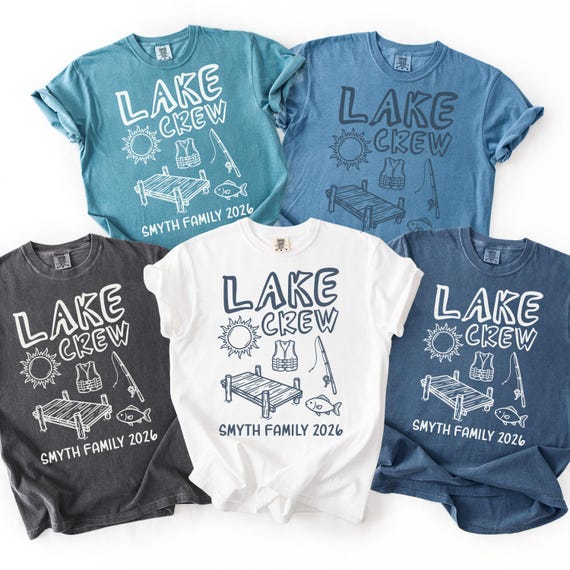 Comfort Colors family lake trip shirt, Matching group lake vacation t shirt, Personalized lake crew, Custom Summer 2026 vacation