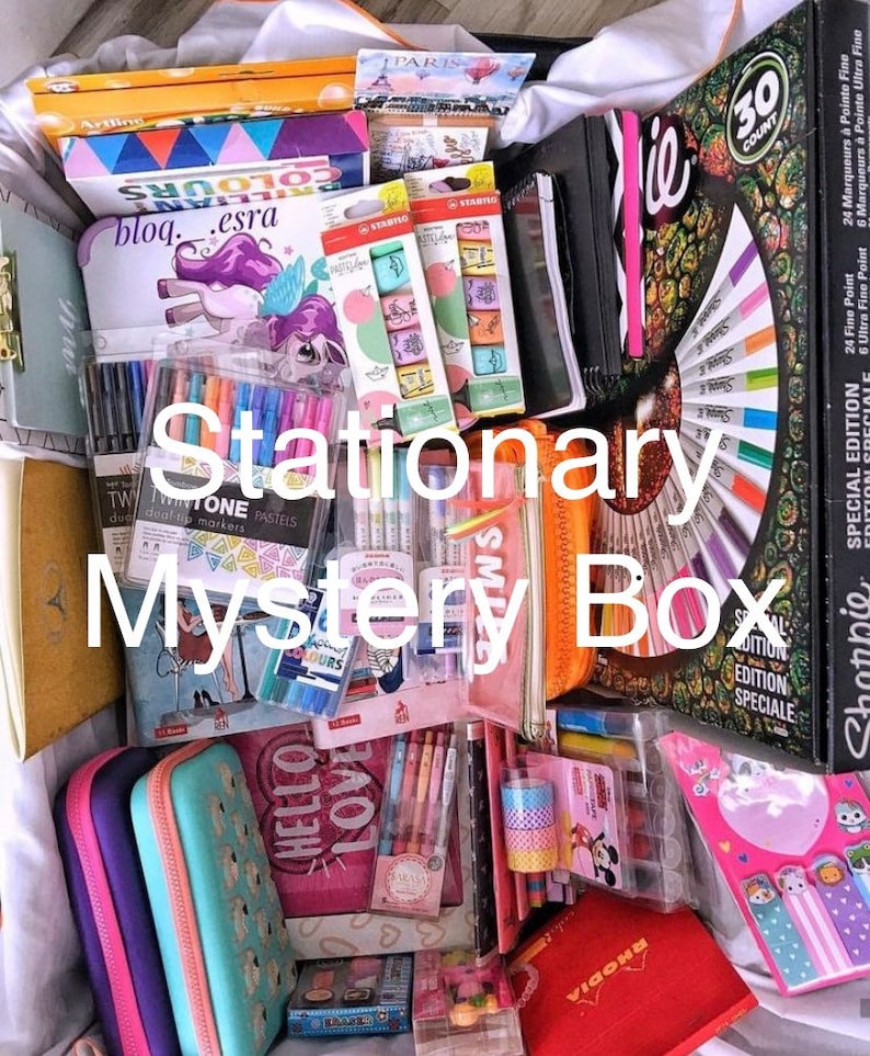 Stationary Mystery Box Crafts Mystery Box Kids Gift Box Arts Mystery