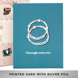 Tarjeta de dama de honor, tarjeta con pulsera coqueta, propuesta de dama de honor, obsequio para dama de honor, pulseras de flores, fiesta nupcial, tarjeta Eras