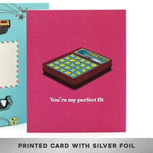SILVER FOIL Perfect Fit, carte des années 90, carte perfection, carte d'amour, carte de soins, Saint Valentin, Saint-Valentin
