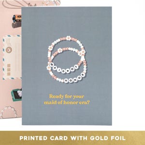 Cartão de madrinha de honra, cartão de pulseira coquete, proposta de madrinha de honra, presente para madrinha de casamento, pulseiras de flores, festa de casamento, cartão eras