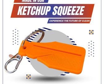 Ketchup Squeezer Keychain: Sauce Packet Dispenser - Fun Gift