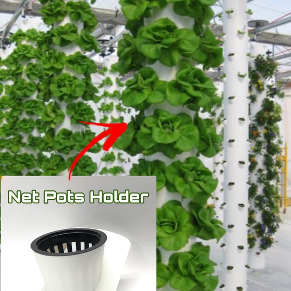 Easy-to-Use Hydroponic Tower Kit with Net Pots - Ideal for DIY Gardening Enthusiasts (18pcs DIY 2 Inch Net Pot Holder)