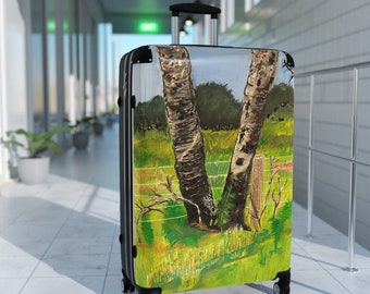 Palm Tree Suitcase: Wildlife Nature Art, Hard Shell Luggage