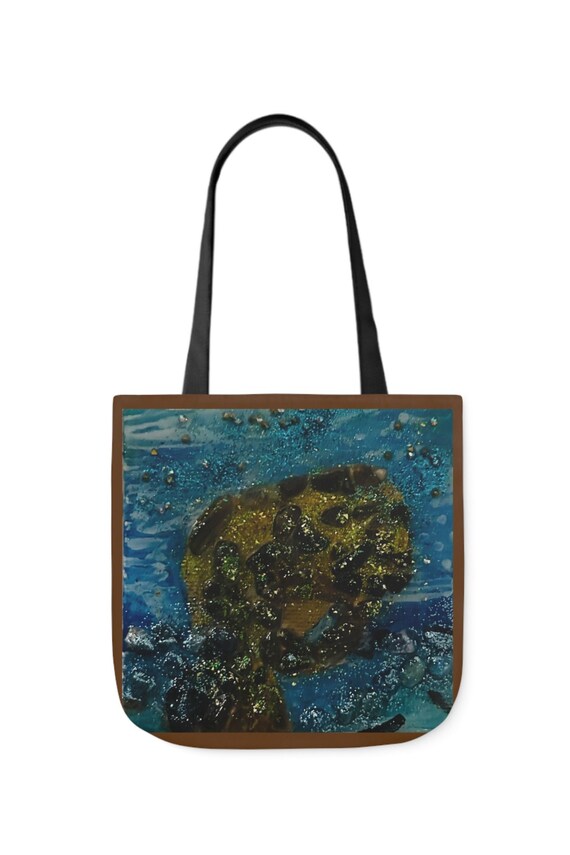 Manatee Tote Bag: Acrylic Painted Canvas Travel Tote - Etsy