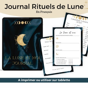 Moon ritual journal, gratitude, abundance check, printable lunar calendar