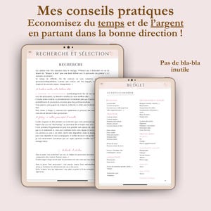 conseils pratiques pour organiser son mariage, wedding planner à completer, en français, template à télécharger iPad, tablette