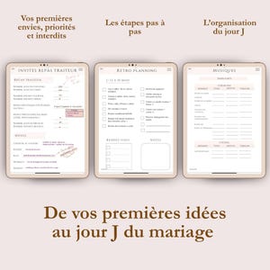 Digitaler Hochzeitsplaner – Französischsprachiger Hochzeitsplaner, erstellt von einer Hochzeitsplanerin – Schwarz-Weiß-iPad-Vorlage Bild 9