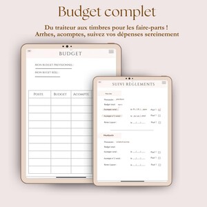 Digitaler Hochzeitsplaner – Französischsprachiger Hochzeitsplaner, erstellt von einer Hochzeitsplanerin – Schwarz-Weiß-iPad-Vorlage Bild 5