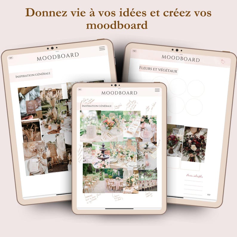 Digitaler Hochzeitsplaner – Französischsprachiger Hochzeitsplaner, erstellt von einer Hochzeitsplanerin – Schwarz-Weiß-iPad-Vorlage Bild 4
