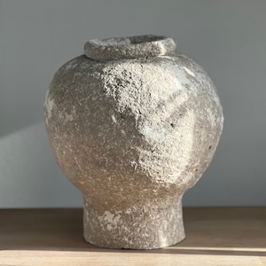 Paper Mache Vase, Minimal Modern Vase, Handmade Unpainted Paper Vessel, Recycled Paper Pulp Vase, Eco Friendly Home Decor, Sustainable Decor