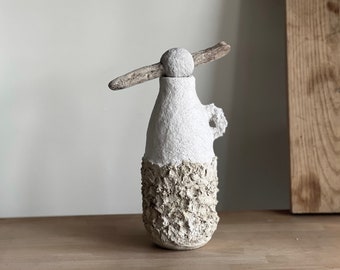 Handmade Paper Mache Vase: Sustainable Minimalist Decor