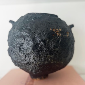 Paper Mache Vase, Handmade Paper Vessel, Minimal Modern Vase, Recycled Paper Pulp Vase, Eco Friendly Home Decor, Sustainable Gift, Wabi Sabi