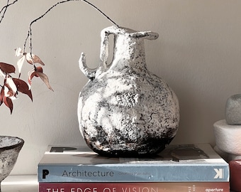 Handmade Paper Mache Vase: Minimal Modern Eco Decor