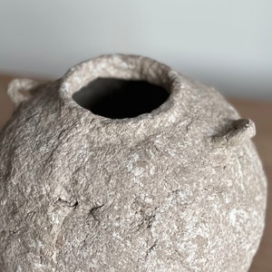 Paper Mache Vase Minimalist Vase Handmade Paper Vessel - Etsy