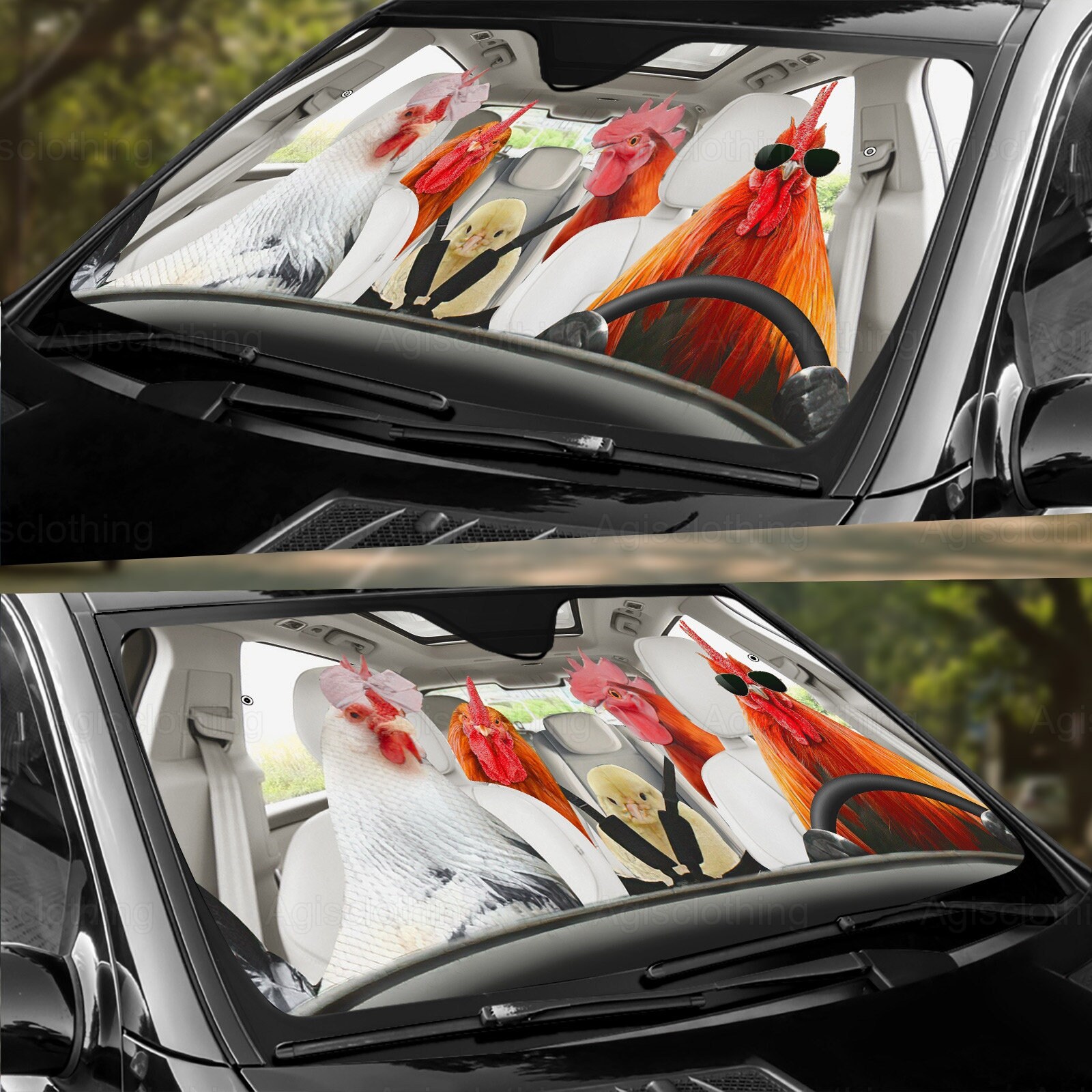 Cree Confederacy Chicken Dance Car Sun Shade 55
