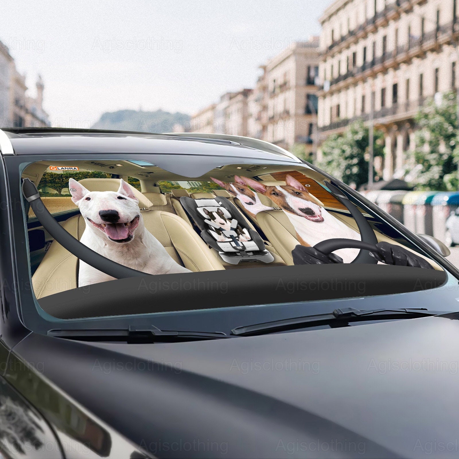 Discover Bull Terrier Family Car Sun Shade, Windshield Sun Shade, Car Auto Sun Shade, Cute Car Accessories, Car Windshield Cover, Bull Terrier Gifts