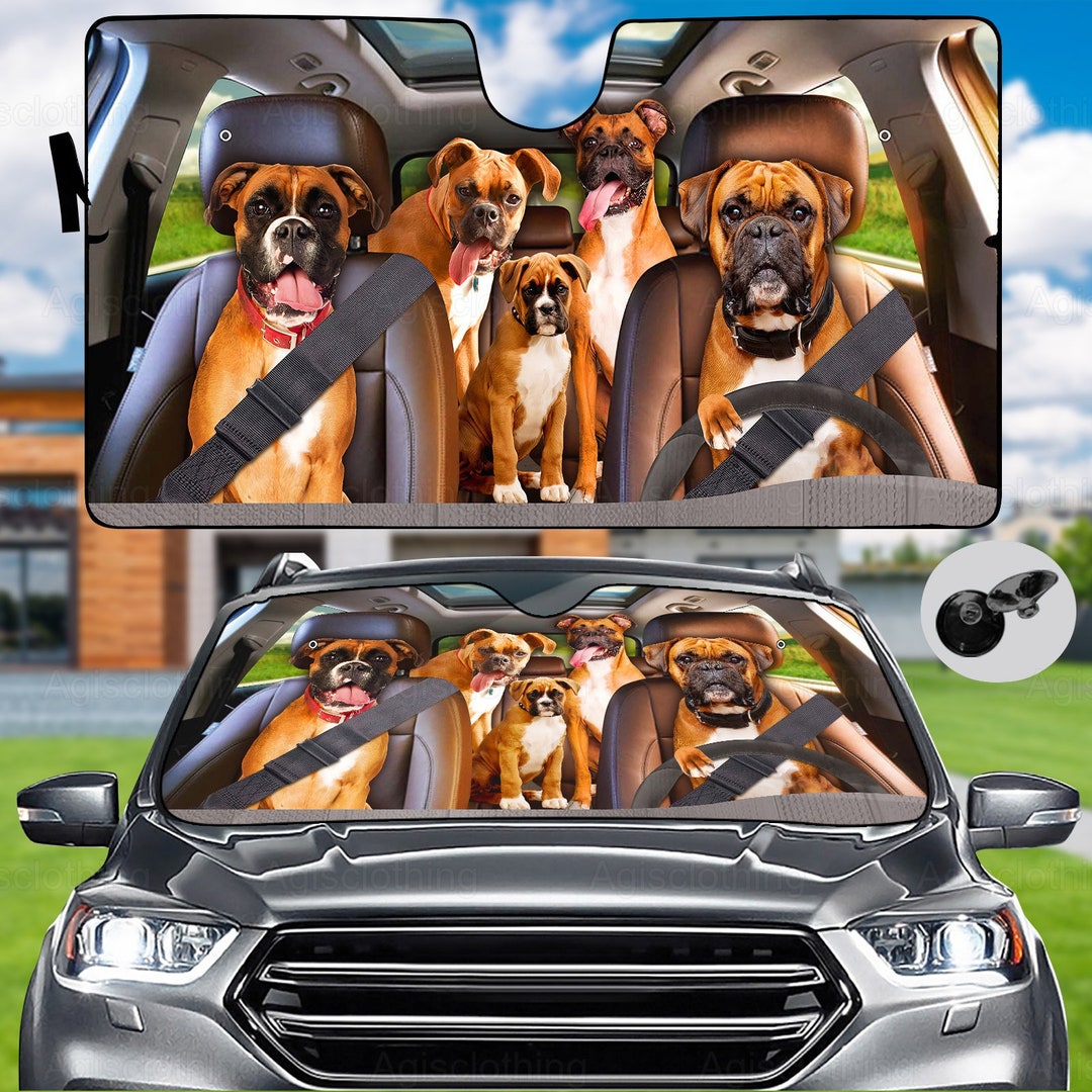 Boxer Car Sunshade Boxer Windshield Sunshade Boxer Auto Etsy Australia