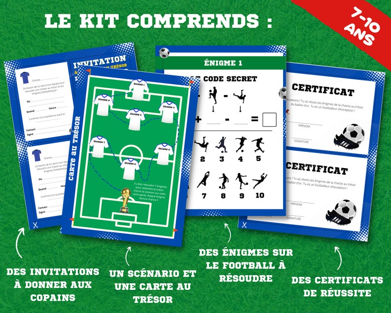 Chasse Au Trésor Foot Gratuite à Imprimer Pdf Chasse au Trésor : Les footballeurs en or. Kit clef en main à - Etsy France