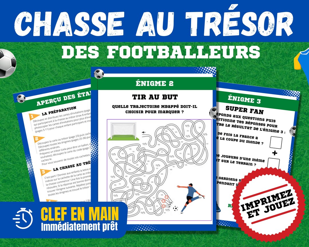 Chasse Au Trésor Foot Gratuite à Imprimer Pdf