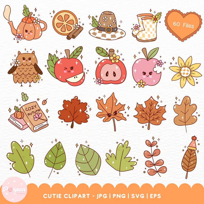 Thanksgiving Png Groovy Autumn Clipart Retro Fall Png Hippie Flower Png ...