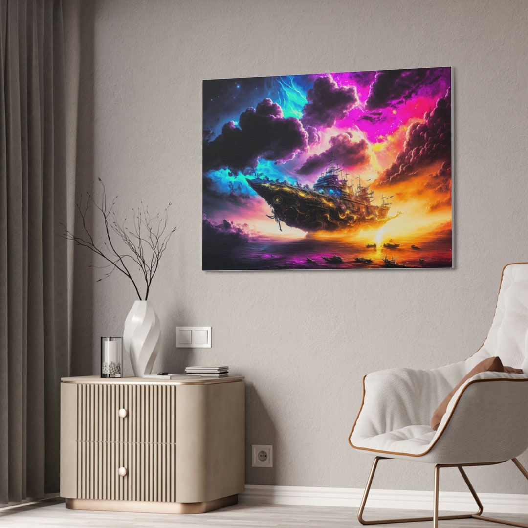 Ship Art, Original Art, Fine Art, Living Room Wall Decor, Impressionist