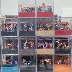 Streets of Rage 2 Inspired 3D Acrylic Cube Dioramas