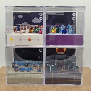 Among Us Inspired 3D Acrylic Cube Dioramas
