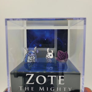 Hollow Knight Inspired 3D Acrylic Cube Diorama - Zote