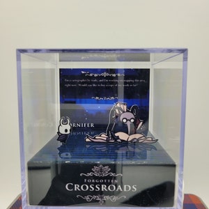 Hollow Knight Inspired 3D Acrylic Cube Diorama - Forgotten Crossroads