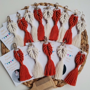 Porte-clés en macramé,Cadeaux personnalisés,Cadeaux de mariage,Cadeaux de fiançailles personnalisés,Cadeaux de demoiselle d’honneur Jour de mariage,Cadeaux de mariage personnalisés,
