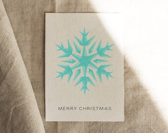 Minimalist Printable Christmas Card | Christmas Snowflake Card | Holiday Gift Card | Merry Christmas Card | Christmas Gift Card