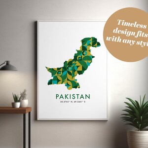 Pakistan Map Print Modern, Pakistan Poster Minimalist, Pakistan Print ...