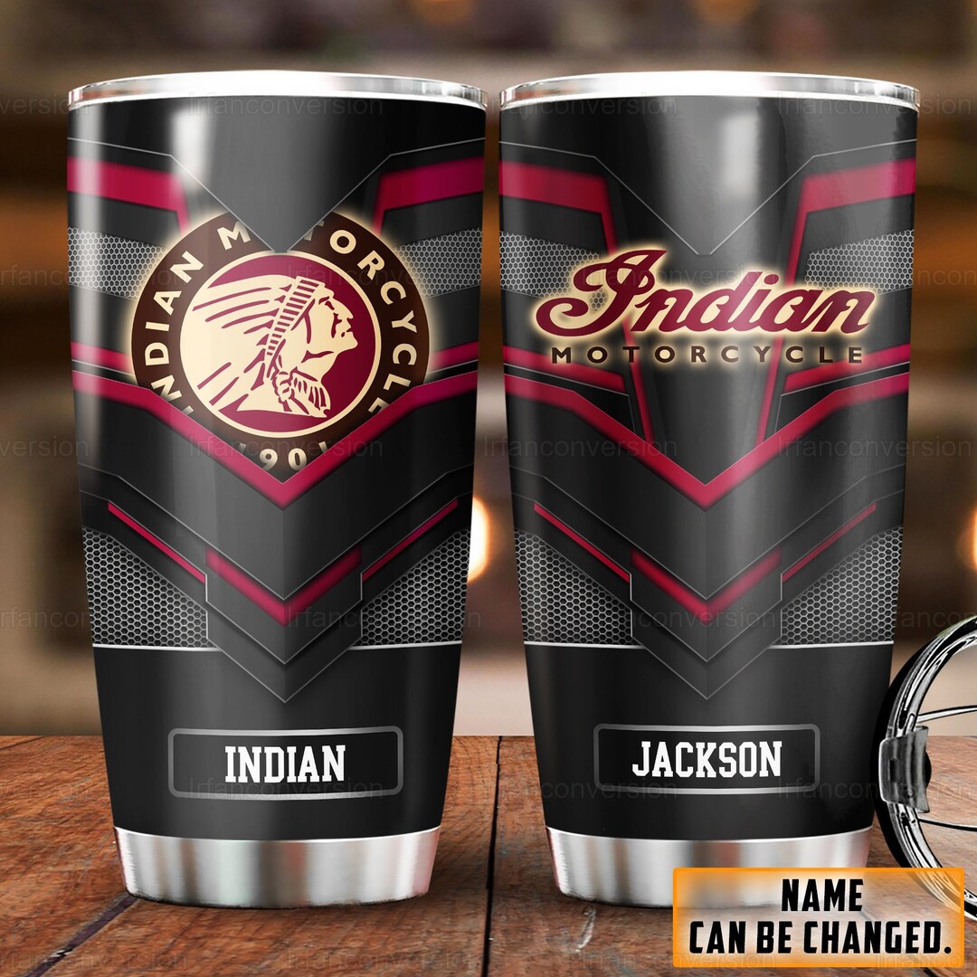 Motorcycle Tumbler Indian Tumbler Motorcycle Travel Mug Etsy
