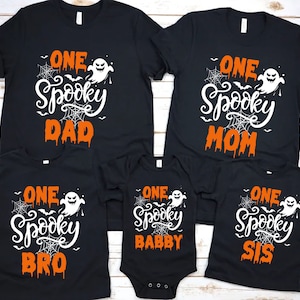 Matching Halloween Family Shirt Design, Halloween SVG bundle ,One Spooky Halloween Pumpkin SVG, Boo png, Kid Halloween Svg