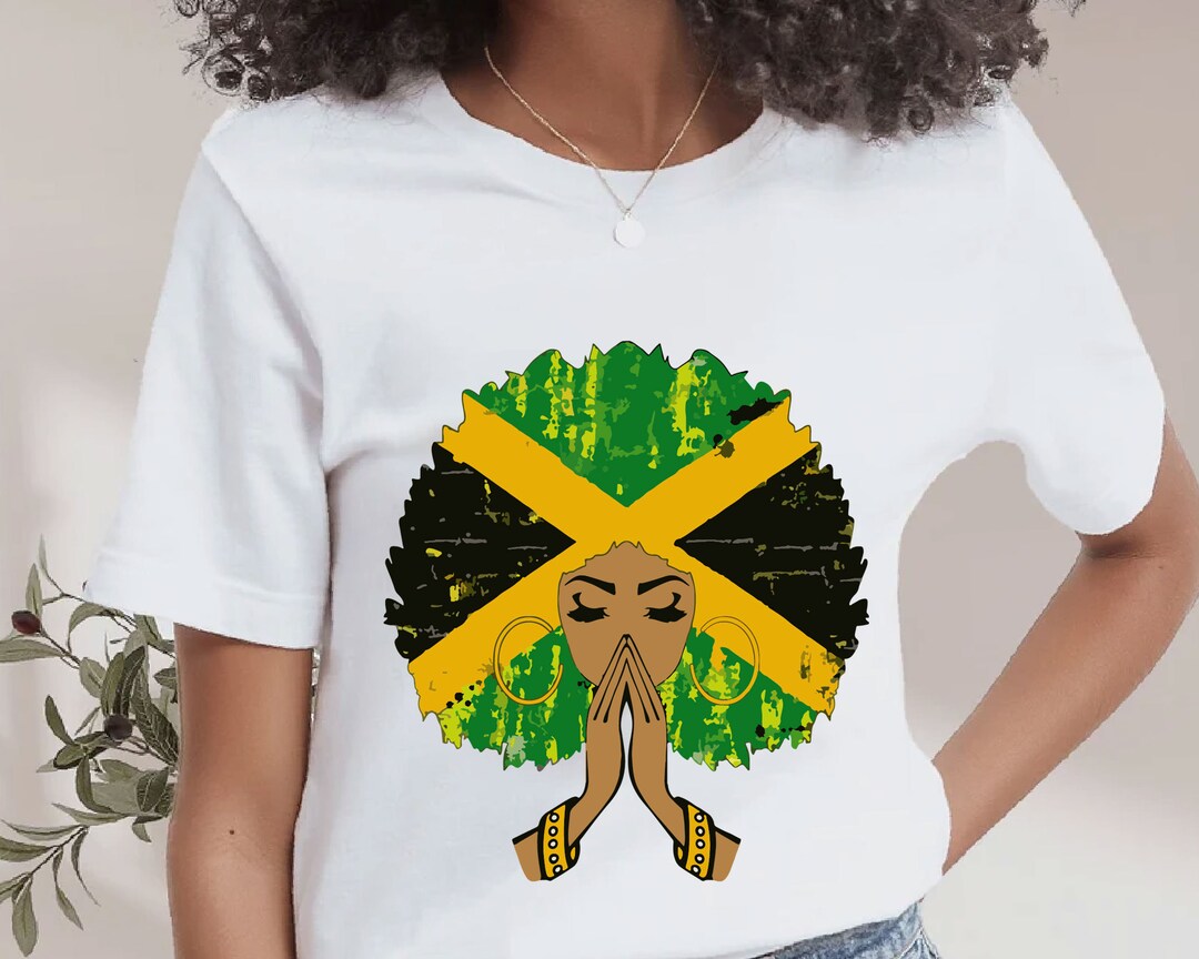 Praying Afro Jamaican Girl Svg Juneteenth Svgblack Pride - Etsy