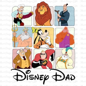 Fathers Day Png, Dad Png, Cartoon Characters, Dad Life Png, Daddy Png, Matching Fathers Day Png, Family Vacation Png, New Dad Shirt Png