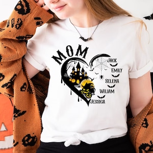 Personalized Mom Png, Halloween Png, Custom Heart Grandkid Name Png, Mother Png, Custom Halloween, Mama Shirt Png, Gift for Mom