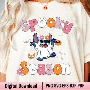 Spooky Season Svg, Halloween Svg, Urocze postacie z kreskówek, Koszulka Spooky Vibes, Cukierek albo psikus Svg, Sezon świąteczny Svg, Rodzinna wycieczka na Halloween