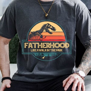 Fatherhood Like A Walk In The Park Svg, Retro Father&#39;s Day Svg, Dino Dad Svg, Dad Life Svg, Fatherhood Svg, Grandpa Dinosaur Svg
