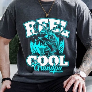 Reel Cool Grandpa Svg, Fishing Svg, Fathers Day Svg, Grandpa Svg, Gift For Grandpa, Retro Grandpa Svg, Fisherman Svg, Father Gift