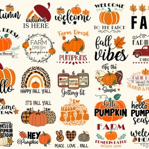 Fall Svg Bundle, Thanksgiving Svg, Hello Autumn Svg, Fall Vibes Svg, Fall Shirt Design, Pumpkin Svg, Thankful Gift, Svg File for Cricut
