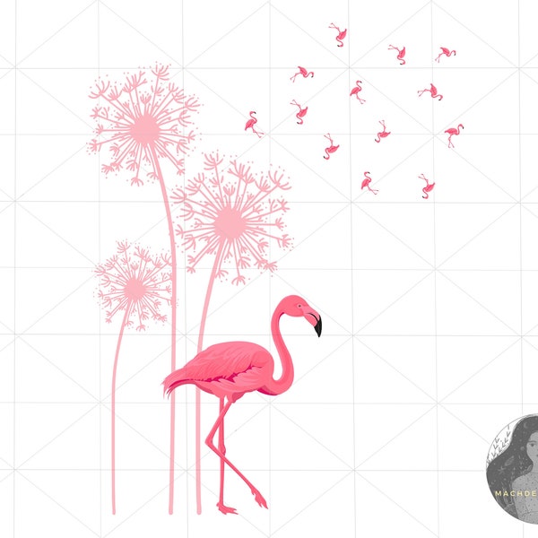 Flamingo SVG, Flamingo Clipart, Flamingo Cut File, Flamingo Print, Flamingo Svg Files, Flamingo Designs Svg, Svg Files For Cricut